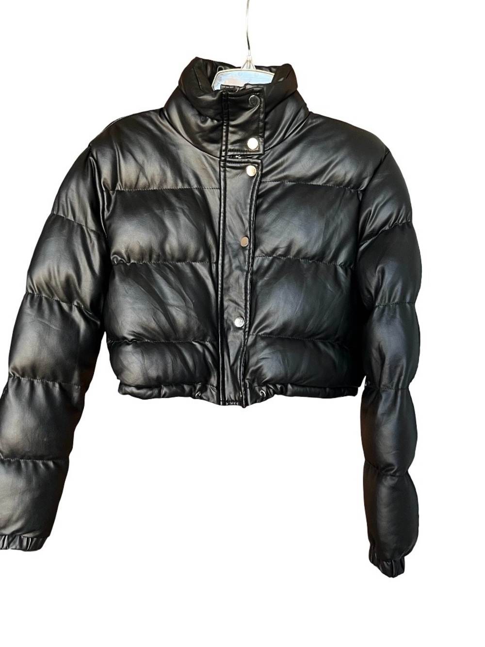 Adika Black Cropped Puffer Jacket!